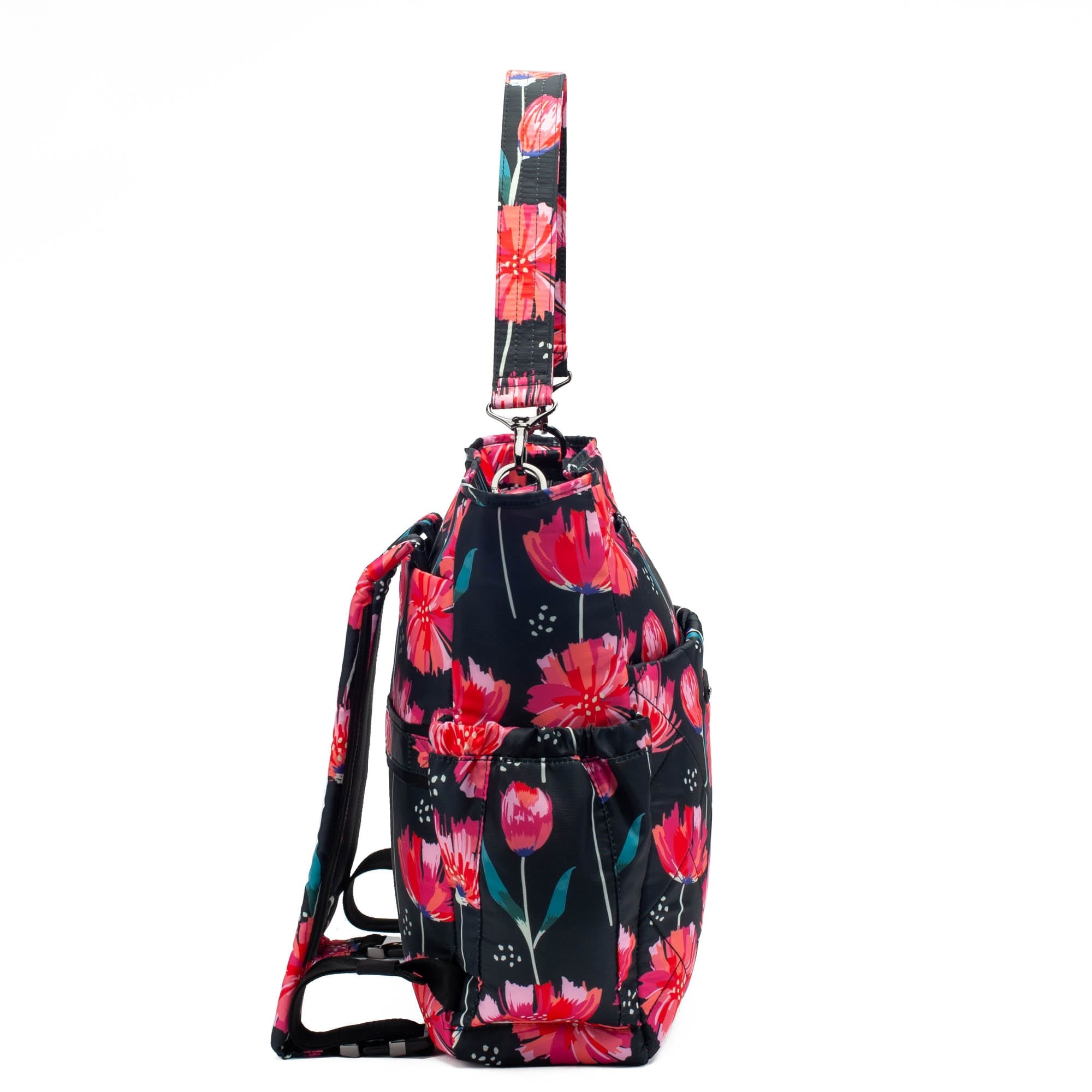 Symphony Convertible Tote Bag - POMPOM FLORAL BLACK - Symphony_PomPomFloralBlack_03